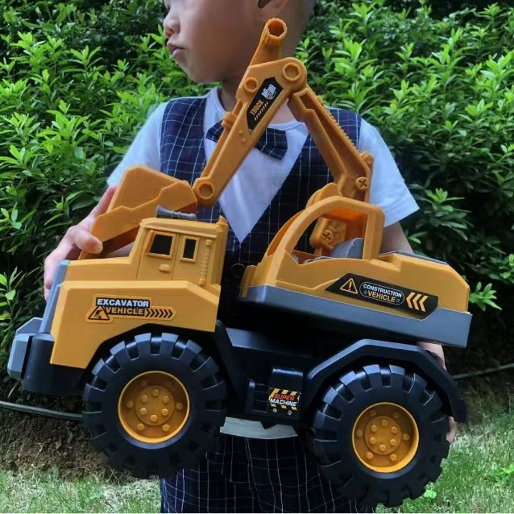 Drop Resistant Engineering Transport Vehicle Toys Plastic Crane Truck Model for Boys