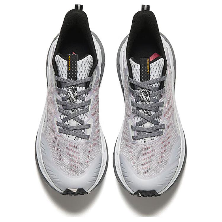 Anta Kunlun амортизирующие нескользящие низкие кроссовки для бега мужские кроссовки серо-красные 112425510-2