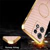 For Motorola Edge 50 Pro 5G Phone Case Carbon Fiber Textured Electroplated TPU Back Cover