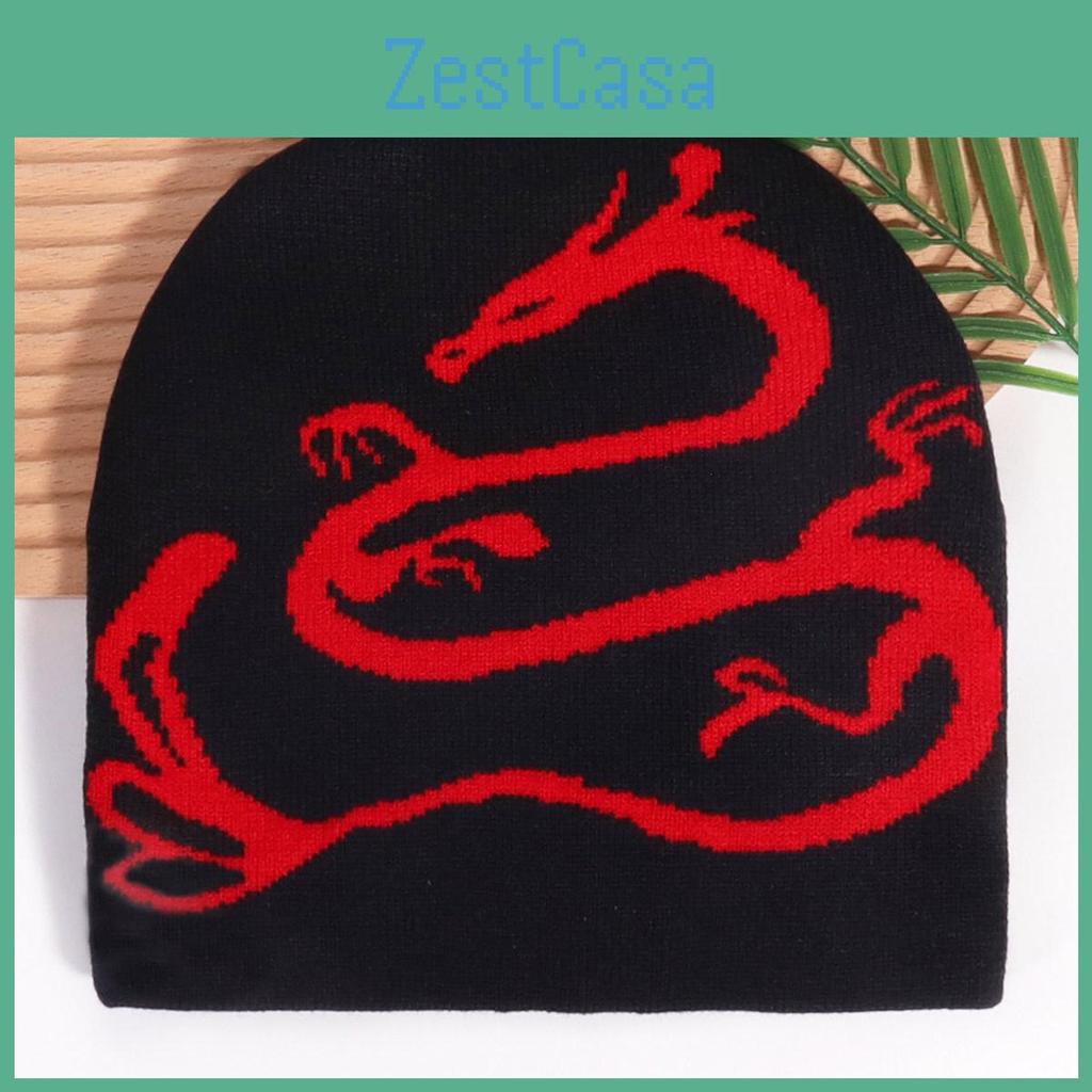 Animal Dragon Pattern Knitted Cap Cold Breathable And Fashionable Hat Gift