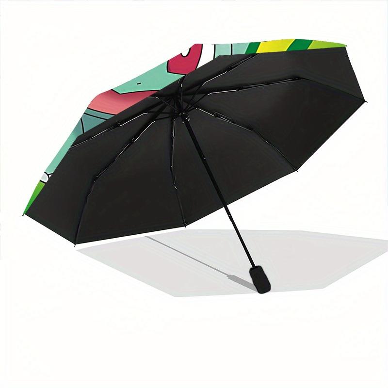 1pc Pokemon Bulbasaur Automatic Open/Close Umbrella Folding Umbrella, 8-Rib Sturdy Bones201