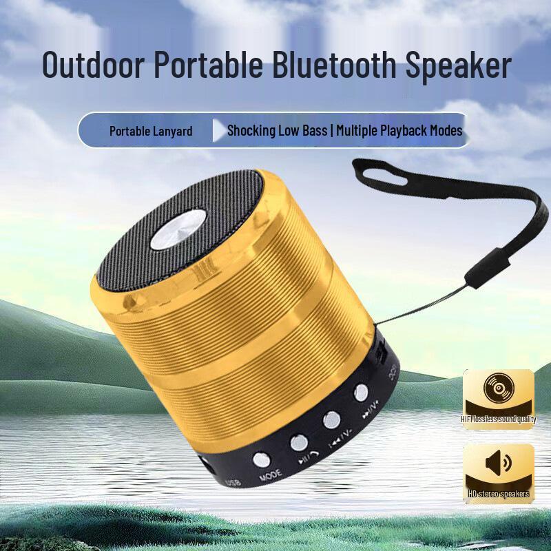 Портативная Bluetooth-колонка WS-887 со слотом для карт и сабвуфером