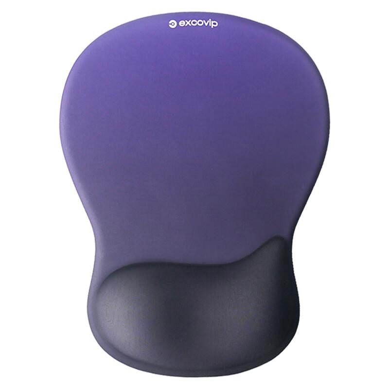 EXCO Two-Tone Black and Purple Waterdrop Wrist Rest Mouse Pad Large Gradient Computer Office Ergonomic Silicone Wrist Support Non-Slip Mat 0599