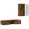 FLORIN 3 Piece TV Cabinet Set Smoked Oak Particleboard