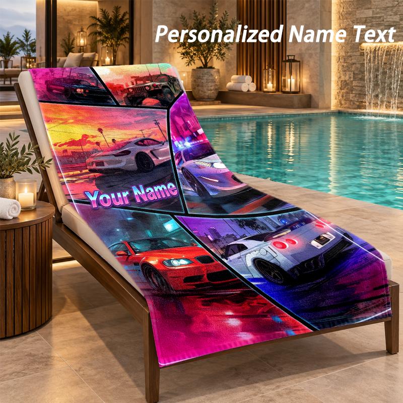 GTA Custom Name Beach Towel Large Soft Towel for Indoor Bathroom Outdoor Beach