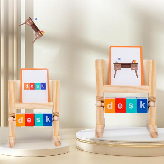 Детские обучающие блоки для написания слов, деревянные забавные и безопасные блоки с алфавитом, игрушка для детского сада