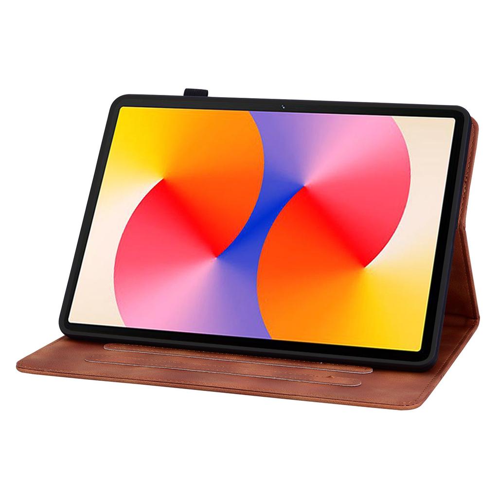 For Huawei MatePad SE 11 Case Lily Flower Imprint Leather Tablet Cover with Card Slots