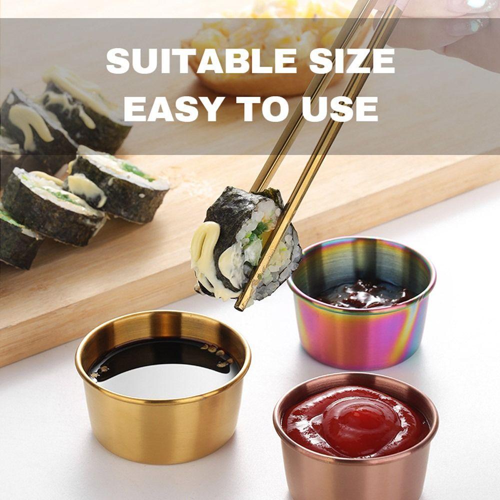 Stainless Steel Dipping Bowl Condiment/Sauce Sauce Cup Creative Seasoning Plate
