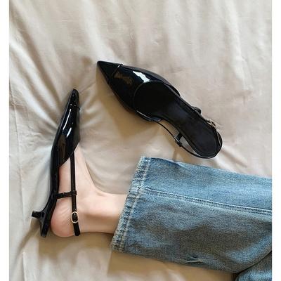 Версия из овчины~ Красивые кожаные остроносые босоножки на высоком каблуке женские летние туфли на высоком каблуке босоножки-рюмочки маленькие сандалии