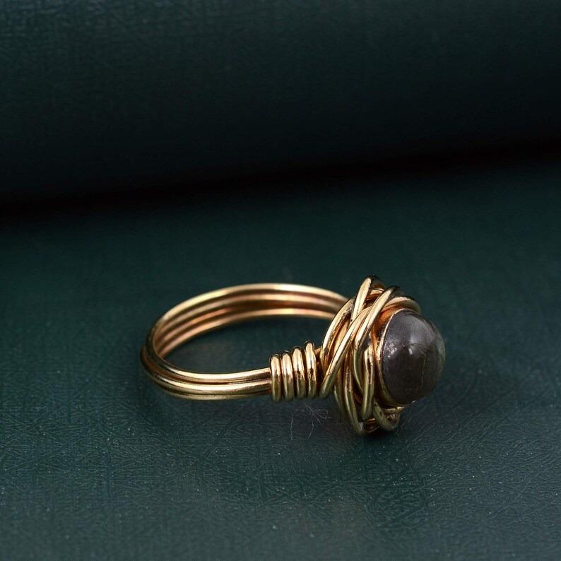 Кольцо с драгоценным камнем лабрадорит, женское кольцо из твердого серебра 925 пробы, кольцо из желтого золота, комплектное кольцо, подарочные ювелирные изделия