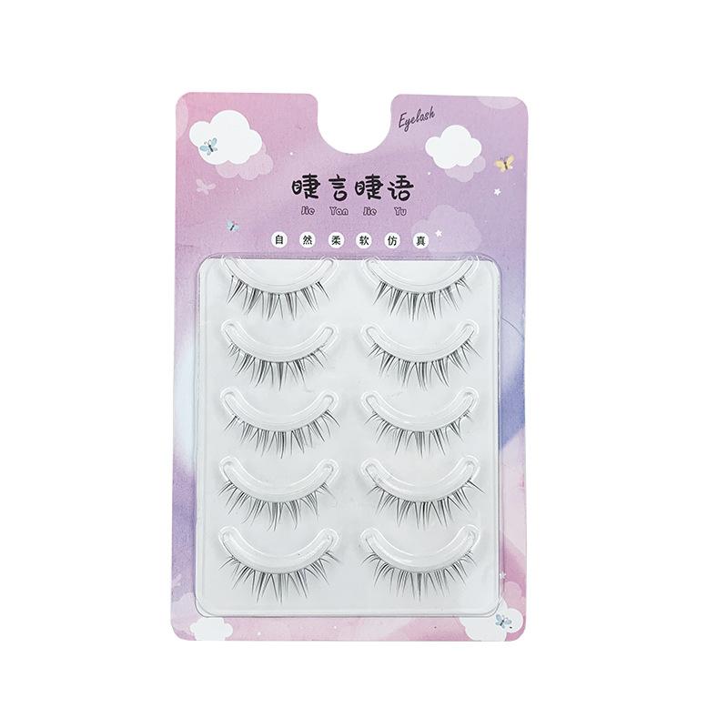 5 пар набора наращивания завитых ресниц. Различные стили повседневной природы. Накладные ресницы и макияж для ресниц. Специальные инструменты. Клей для ресниц.