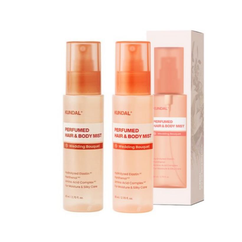 Kundal Perfumed Hair & Body Mist Wedding Bouquet 80ml 2ea Korea Beauty