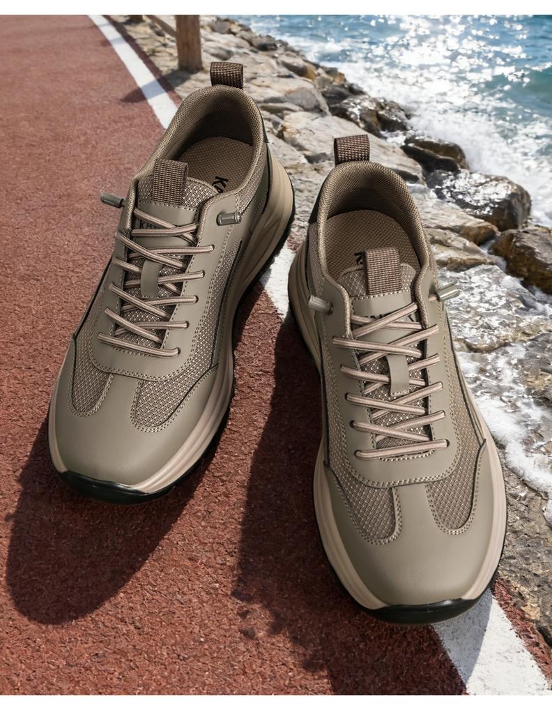 Caesar lace up free summer high-end mesh breathable men's casual shoes 2026 new men's sports running men's shoes