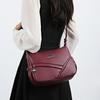 Women's Shoulder Bag Soft Leather Mother's Bag Multi-Layer Large Capacity Crossbody Bag Small Square Bag Mobile Phone Bag