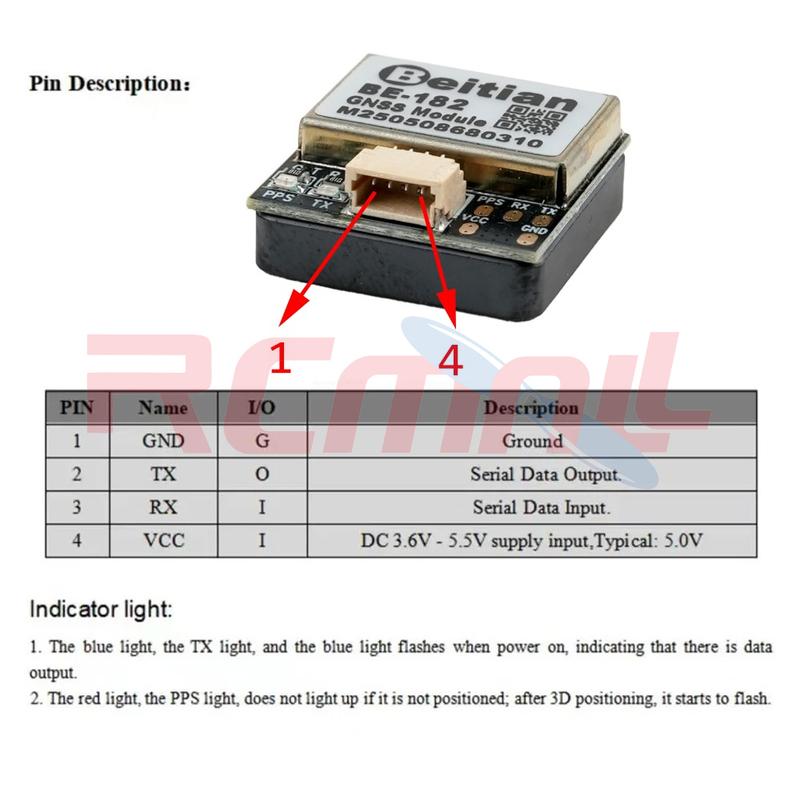 BEITIAN BE-182 M10 Wearable Flight Controller FPV RC Drone UAV PX4 PIX32 GNSS GPS Antenna Receiver Module BE182