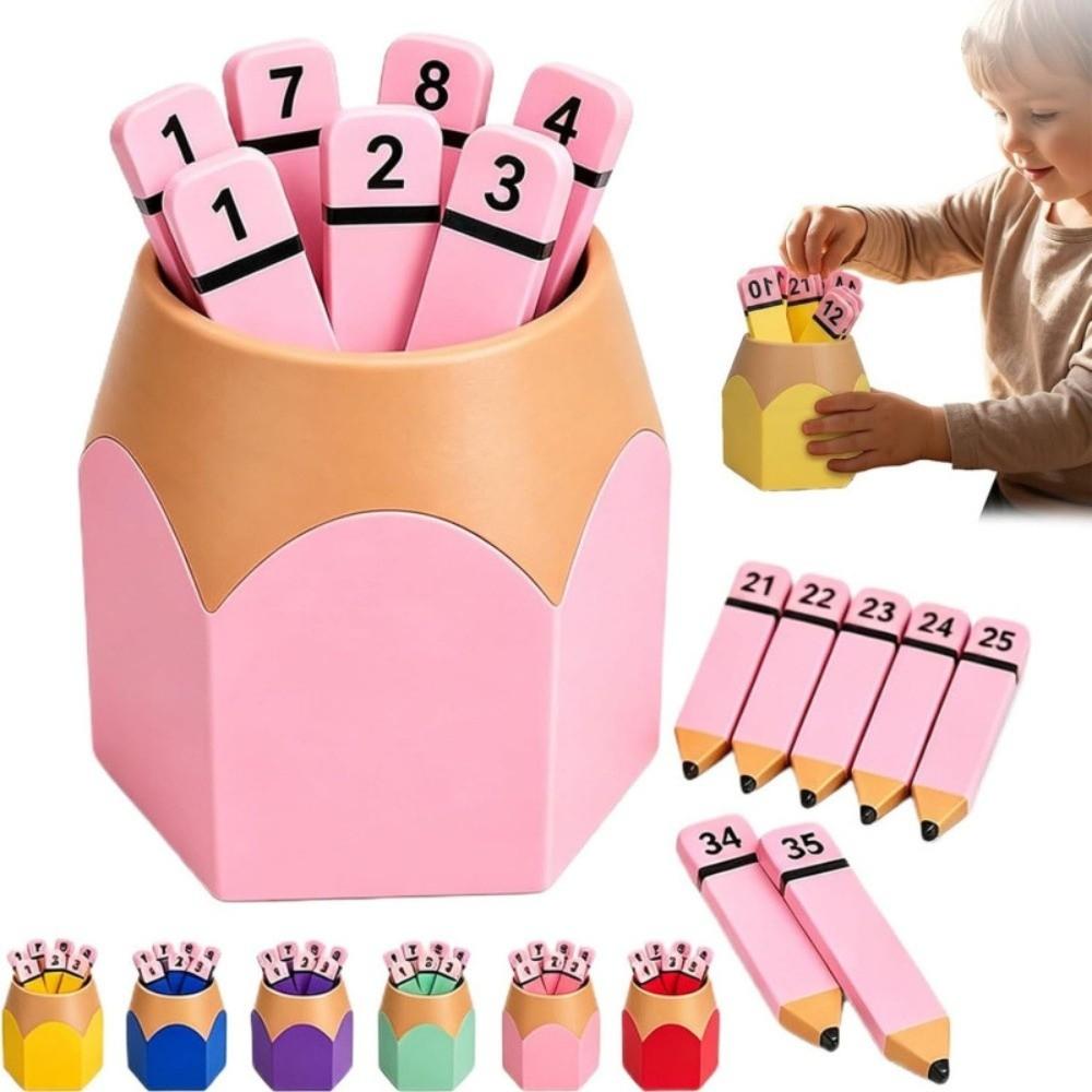 Montessori Math Sorting Board Reusable Counting Set Desk Tidy Container Counting Board Educational