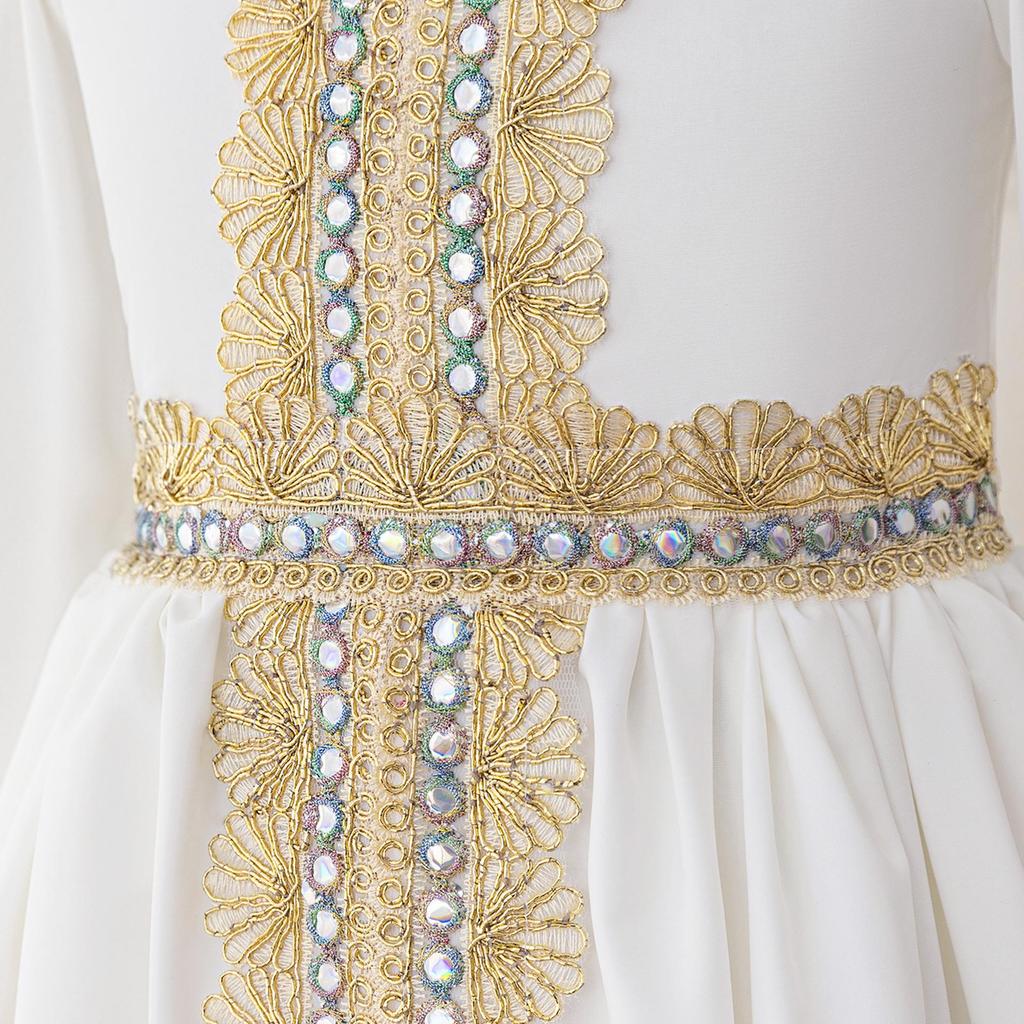 Shein Новое шифоновое дышащее длинное платье-халат для детей с дизайном горячего тиснения