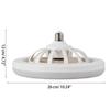 E27 30W 10.2 Inches 3 Speeds Timing Ceiling Fan with LED Lights Remote Control