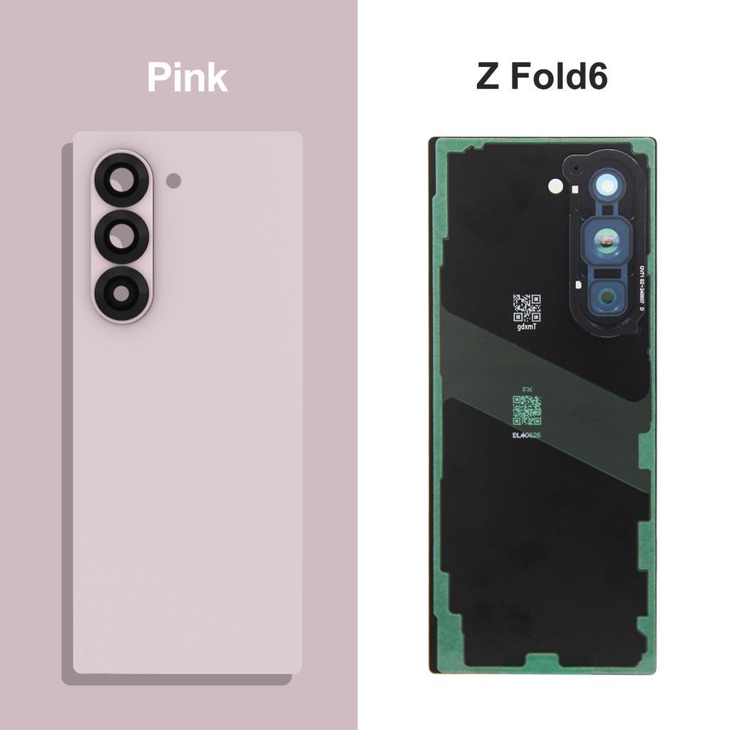 For Samsung Z Fold5 Fold6 5G Glass Battery Cover Rear Door Housing Panel Camera Lens Parts For Z Fold 5 6 Battery Cover