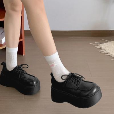 Черные ретро туфли на платформе в британском стиле, женские, 2025, новая осень, универсальные, увеличивающие рост, с мягкой подошвой, Мэри Джейн, одинарные туфли