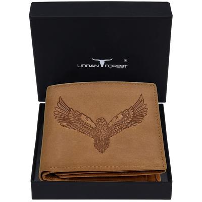 Мужской кожаный кошелек URBAN FOREST Zeus Vintage коньячного цвета