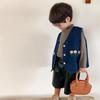 Джинсовый жилет Jiaye Kids' Autumn 2024 с вышивкой для мальчиков и девочек - свободная модная куртка
