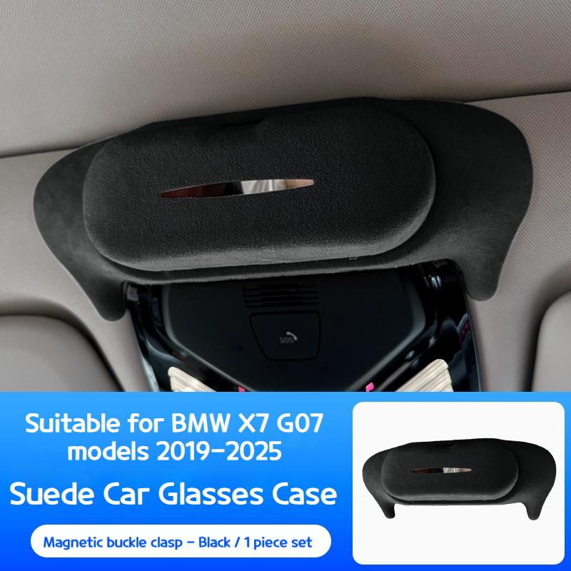 For BMW 3 5 Series X1 X3 X5 X6 X7 G20 G45 G60 G05 G06 G07 U11 Car Sunglasses Holder Suede Glasses Case Sunglasses Storage Box