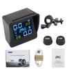 Best quality USB Solar Charging Motorcycle TPMS Motor Tire Pressure Tyre Temperature Monitoring Alarm System with 2 External