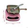 1/12 Dollhouse Miniature Electric Furnace Accessories with Pan and for Kitchen Girl Gifts