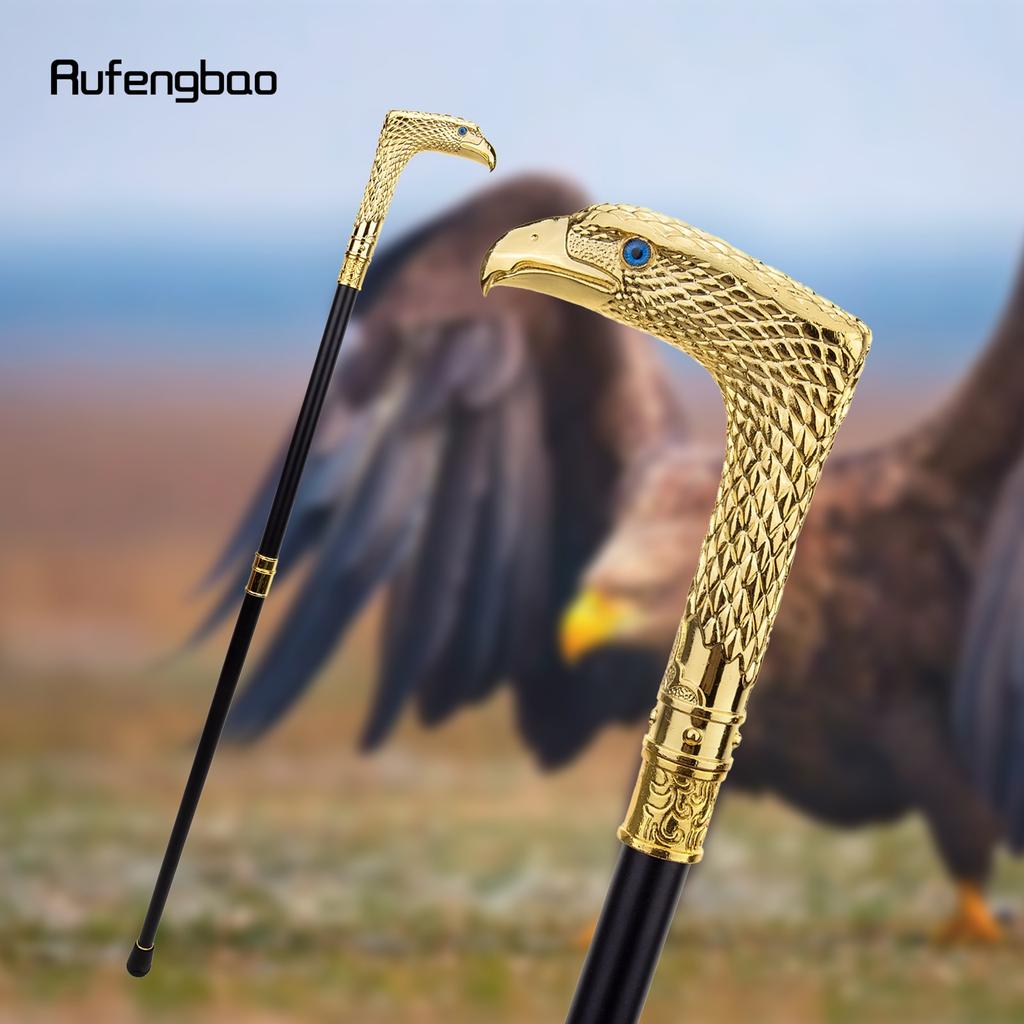 Golden Blue Eye Eagle Fashion Walking Stick Decorative Stick Cospaly Vintage Party Fashionable Walking Cane Crosier 93cm