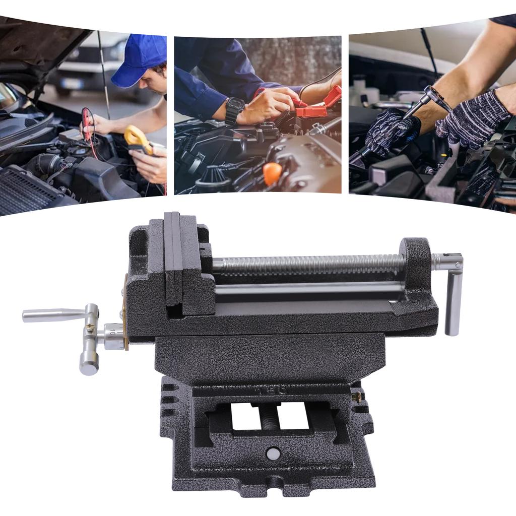 Heavy Duty 6" Mill Vise, High Hardness Steel Jaw, Cast Iron Drill Press Clamp Vice with Scale for CNC, Metalworking, Woodworking