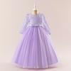 Платье принцессы для девочки на свадьбу, летнее, детское, формальное, с бантом, длинное, для школы, вечерней вечеринки, детская новогодняя одежда D0033S
