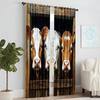 2 шт., универсальные полиэстеровые прозрачные шторы для украшения дома Очаровательный четырехголовый осел для использования в спальнях и гостиных