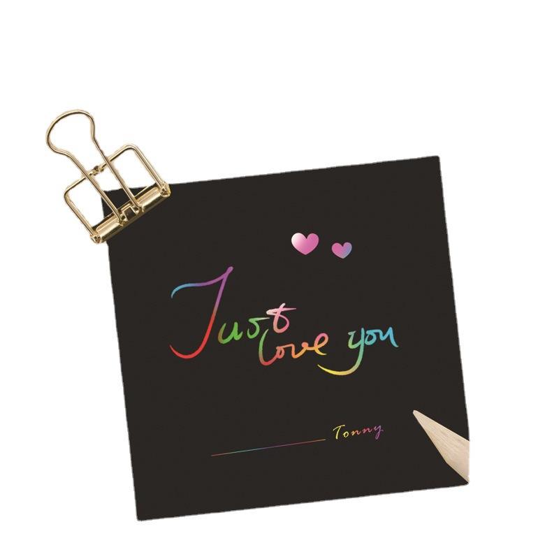 1 набор радужных скретч-бумаг, мини-ослепительные лазерные скретч-карты, мультяшные скретч-арт-карты для рисования, детские игрушки для рисования своими руками