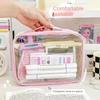 Transparent Storage Bag Multifunction Student Stationery Fashion Pencil Case  Cosmetic Organizer