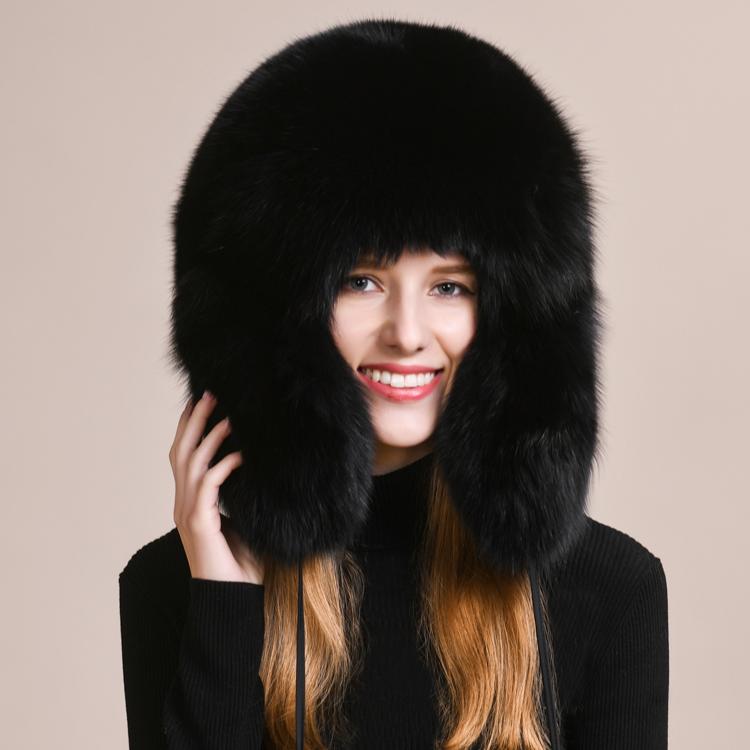 Шапка из лисьего меха, шапка-повелитель из шерсти енота, женская и мужская меховая шапка Lei Feng, зимняя северо-восточная теплая защита ушей, натуральная кожа