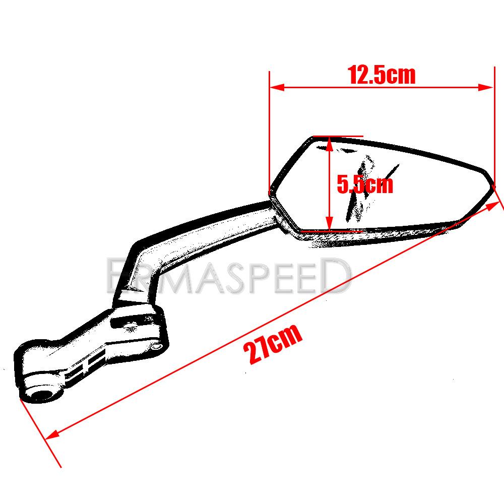 Зеркала заднего вида для мотоцикла, универсальная пара, корпус из углеродного волокна, боковое зеркало на руль, черное для мотоцикла, скутера