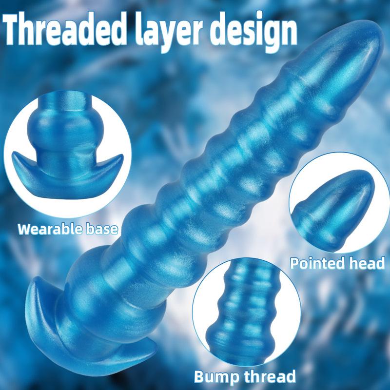 Anal plug dildo blue diamond thread wearable anal dilator male and female G-spot stimulation masturbator role-playing SM Sex toy