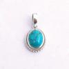 Женский кулон с бирюзовым драгоценным камнем из стерлингового серебра 925 пробы Массивные ювелирные изделия