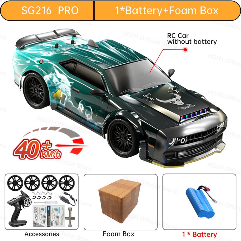 SG216 MAX 1:16 Бесколлекторная RC Дрифт Машина со Светодиодами 70 км/ч или 40 км/ч 4WD Высокоскоростная Гоночная RC Машина Монстр-Трак для Детей Подарок