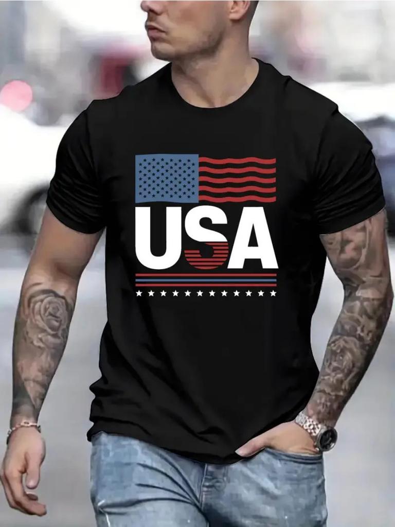 Летняя повседневная мужская футболка с модным принтом в виде букв и 3D-принтом, с круглым вырезом и коротким рукавом, свободная, удобная, с коротким рукавом