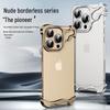 Защитный чехол для iPhone 16/17 Pro Max Air с неровной металлической рамкой и теплоотводом