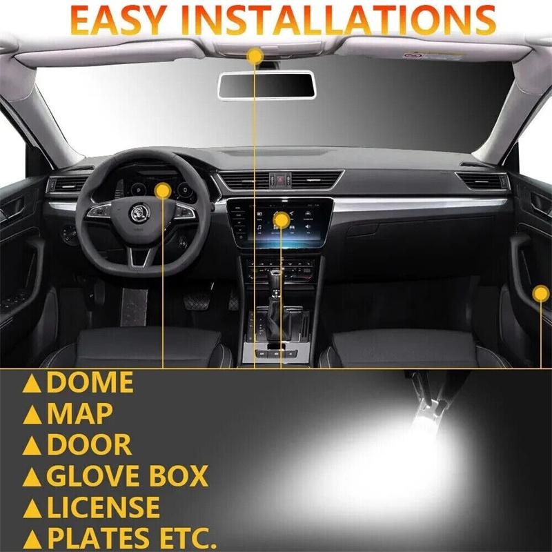 W5W Led T10 автомобильный свет Cob Clear 6000K автомобильный номерной знак двигателя лампа плафона света для чтения Drl лампа стиль 12 В