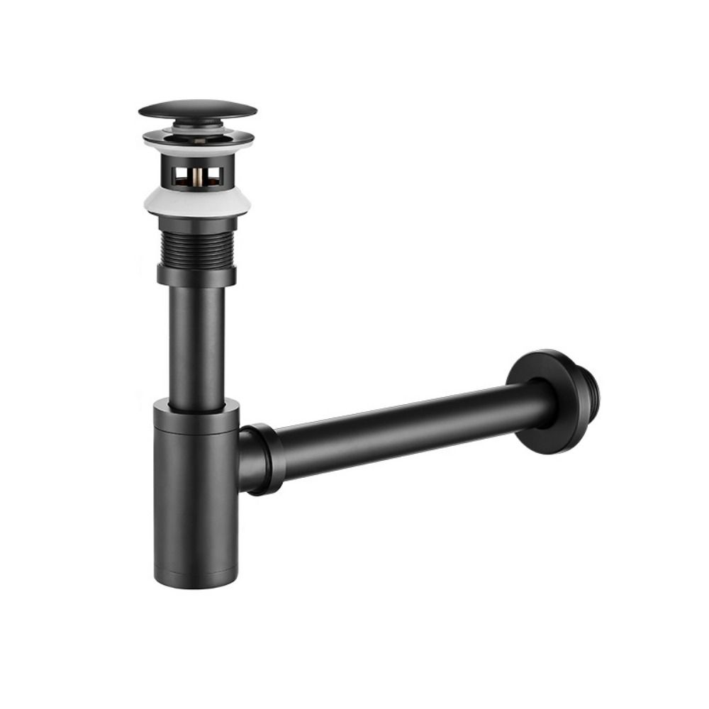 Всплывающая пробка для слива Круглый P-образный сифон Комплект сливной трубы Сифон Сливное отверстие Сантехническая труба Ванная комната