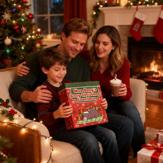 Рождественский календарь обратного отсчета Му Дэн 24 дня Акриловая адвент-коробка с сюрпризами Праздничный домашний декор для елки для семейного праздничного веселья