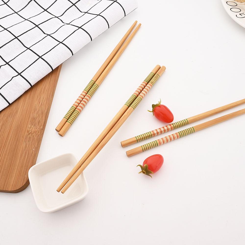 Многоразовые 5 пар натуральных бамбуковых палочек ручной работы в японском стиле, палочки для еды, суши, кухонные инструменты