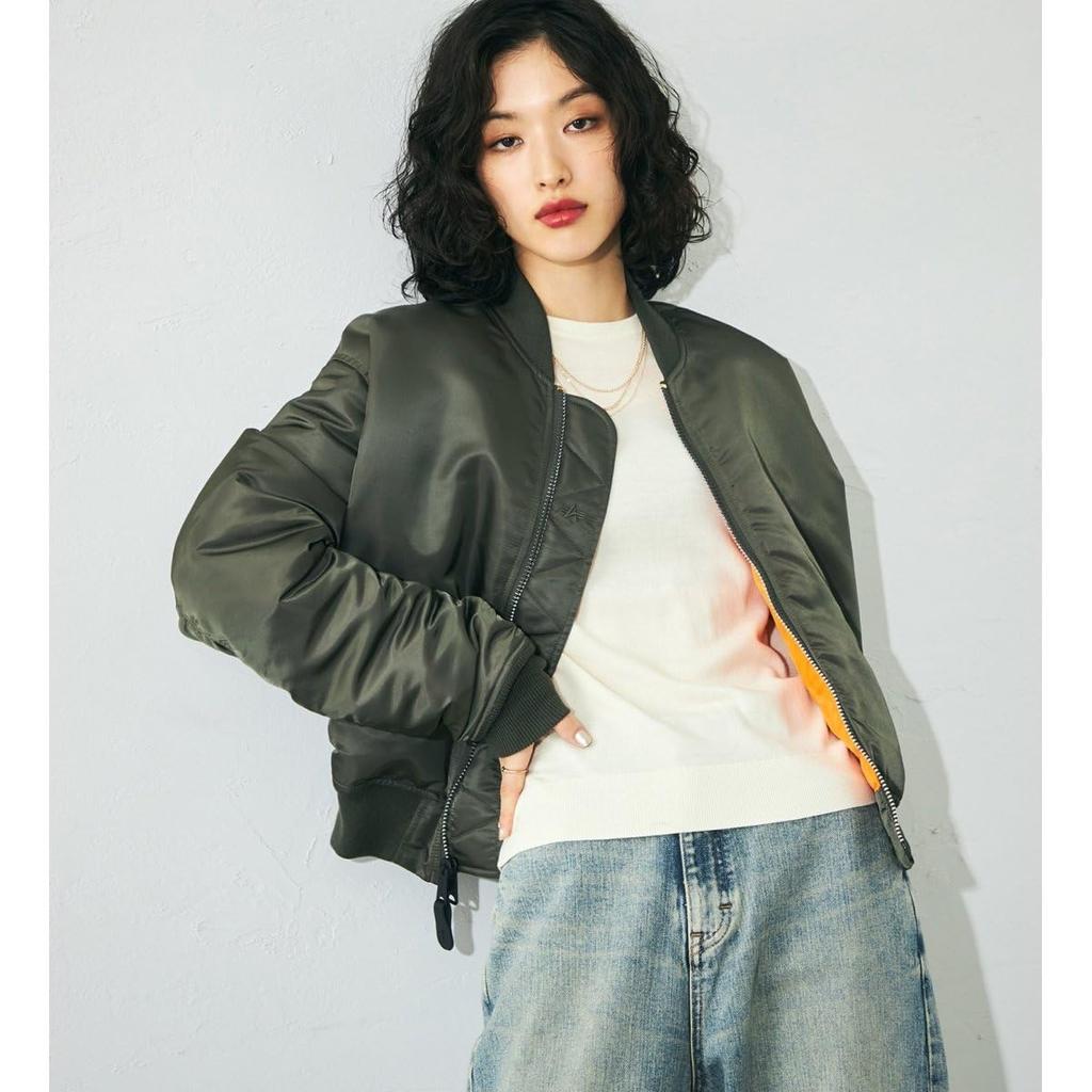 Alpha Industries Short Dark Green Women's MA-1 Jacket,