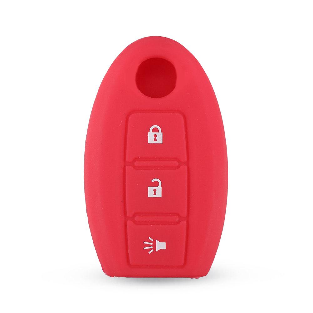 Silicone 3 Buttons Car Key Cover Case For Nissan Teana X-Trail Qashqai Livina Sylphy Tiida Sunny March Murano Geniss Juke Almera