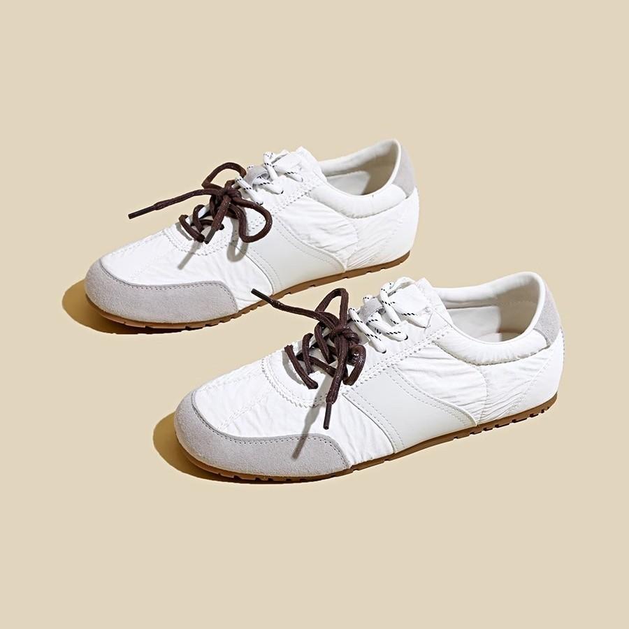 Кроссовки женские в стиле балеток с плоской подошвой в стиле ретро, немецкие, новые, 2025 года, дышащие и легкие, с двойной шнуровкой, в цвет кэжуал Forrest Gum