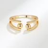 Fidget Spinner Ring Anxiety for Women Crystal Flower Eye Star Moon Planet Rings Rotate Anti Stress Engagement Jewerly